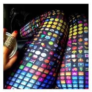 NWT Zara terez emoji leggings L rare